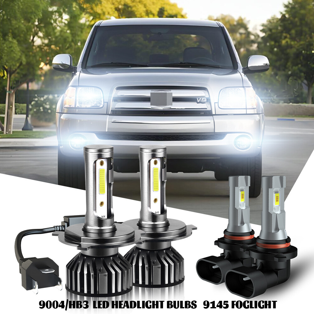 Fit Toyota Tundra 2000-2005 2006 Combo LED Headlight +Kit de luz antiniebla
