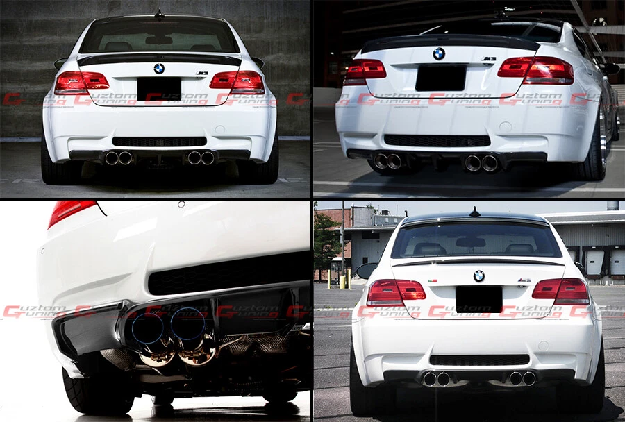 PARA BMW E92 E93 E93 M3 ESTILO V TAMAÑO COMPLETO FIBRA DE CARBONO REAL DIFUSOR PARACHOQUES TRASERO  Foto 4 de 4