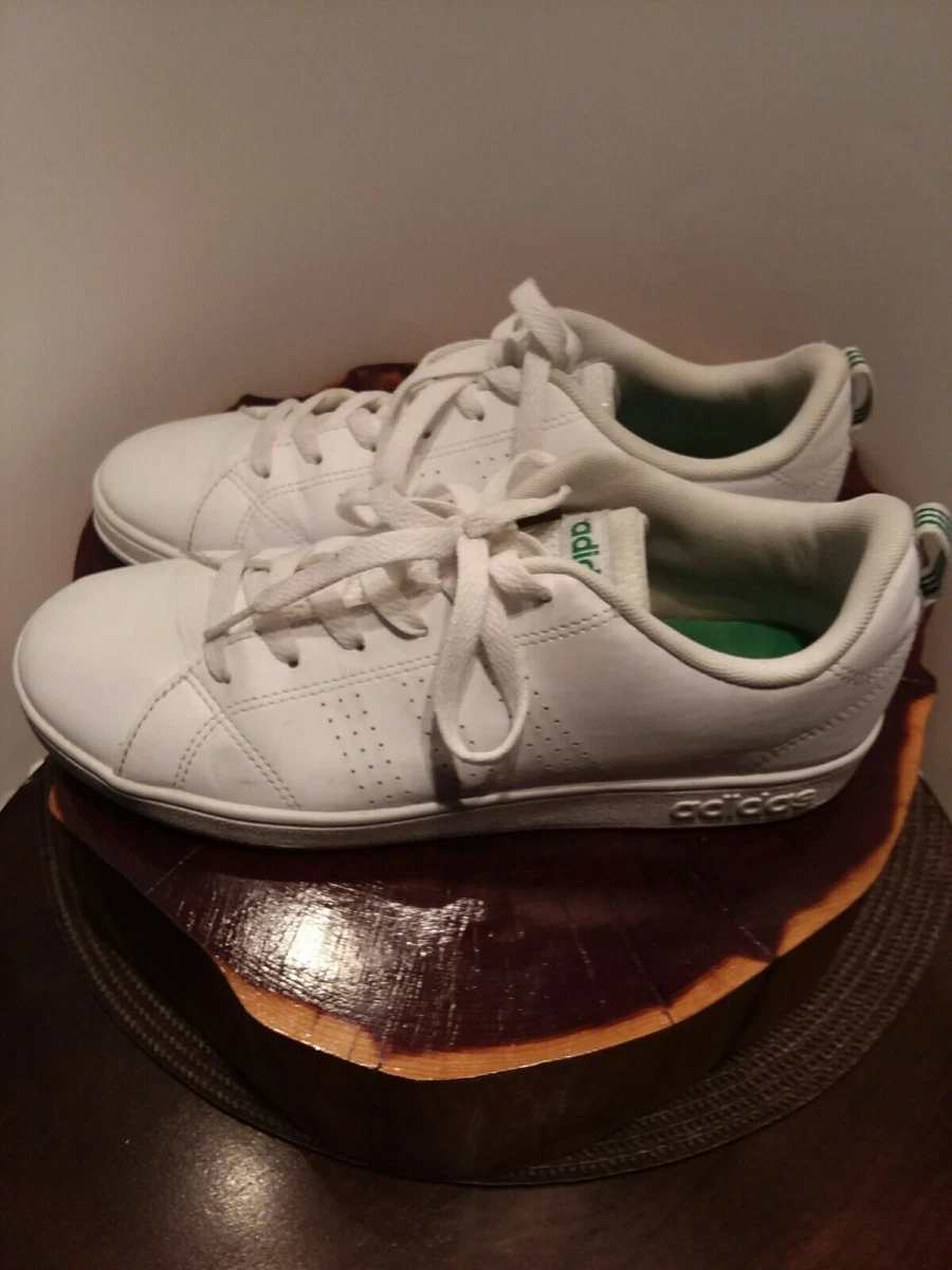 Adidas Neo Girls Size 5 1 2 Low Top Sneaker White W Green Trim