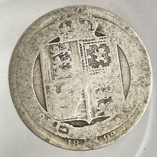 Great Britain Queen Victoria 1892 Silver One Shilling Coin