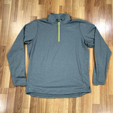 Nike Pullover Mens Large L Gray 1/4 Zip Running Lightweight Jacket Outdoor