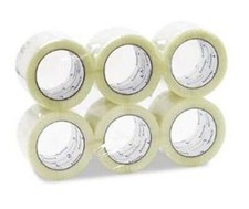 6 Rolls Carton Sealing Clear Packing Tape Box Shipping - 2 mil 2" x 110 Yards