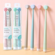 2PCS New Round Head Dental Brush Soft Bristles Oral Care Toothbrush Oral Health  