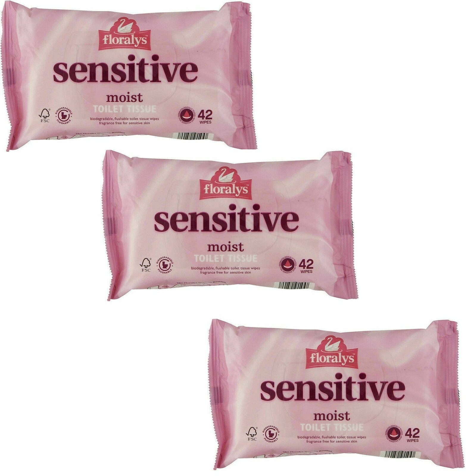 Floralys Toilet Wipes Soft Flushable Biodegradable Tissue Moist PH