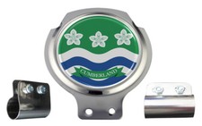 Scooter Bar Badge - Cumberland Flag - FREE BRACKET & FIXINGS