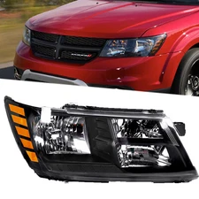 Headlamp For 2009-2020 Dodge Journey Headlight w/Black Trim RH Passenger Side