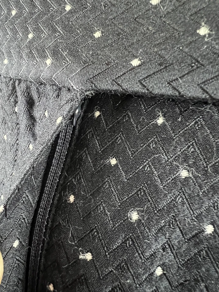 Falda recta para mujer Ann Klein NY talla 4 negra|falda de lunares blancos Foto 3 de 4