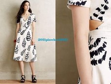 XS Petite New Anthropologie San & Soni "Feather Fall Dress" $298 USA SOLD OUT