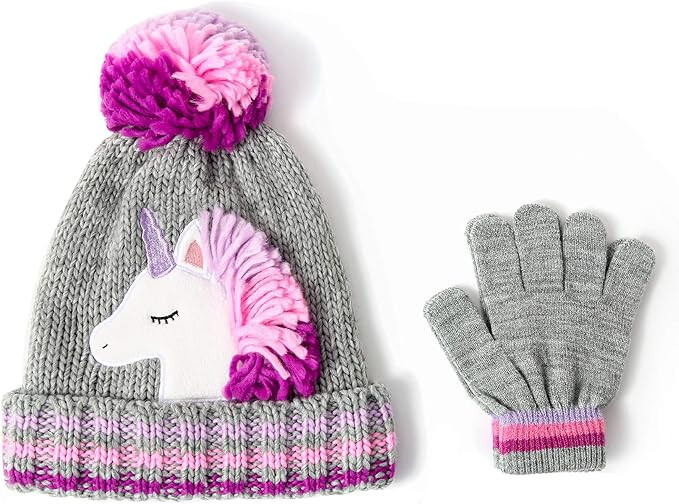 Cappello berretto unicorno pony maglia colorata novità bambino bambina età 6 9