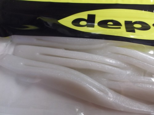 Sábalo Deps Sakamata Peso Pesado 7 pulgadas Dardo Suave Fluke Jerkbait Perla Blanco - Imagen 7 de 9