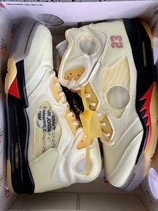 NEW Nike Air Jordan 5 Retro OFF-WHITE 'Sail' Menâs Size 13 DH8565-100 *IN HAND* | eBay