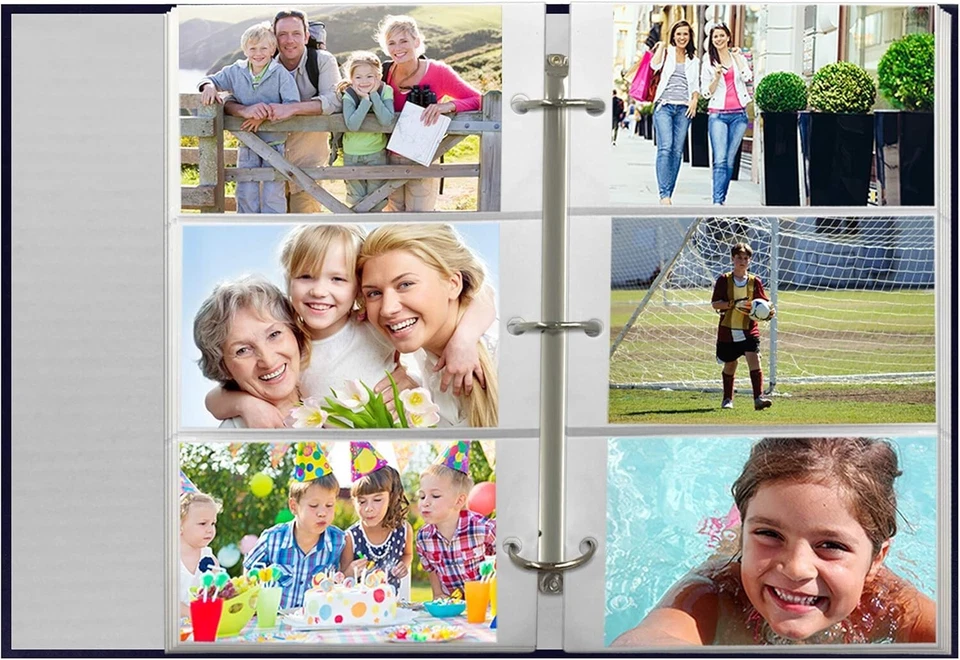 Álbum de fotos 4X6 600 fotos, capa de couro capacidade extra grande comporta 600 horizontes - Imagem 2 de 4