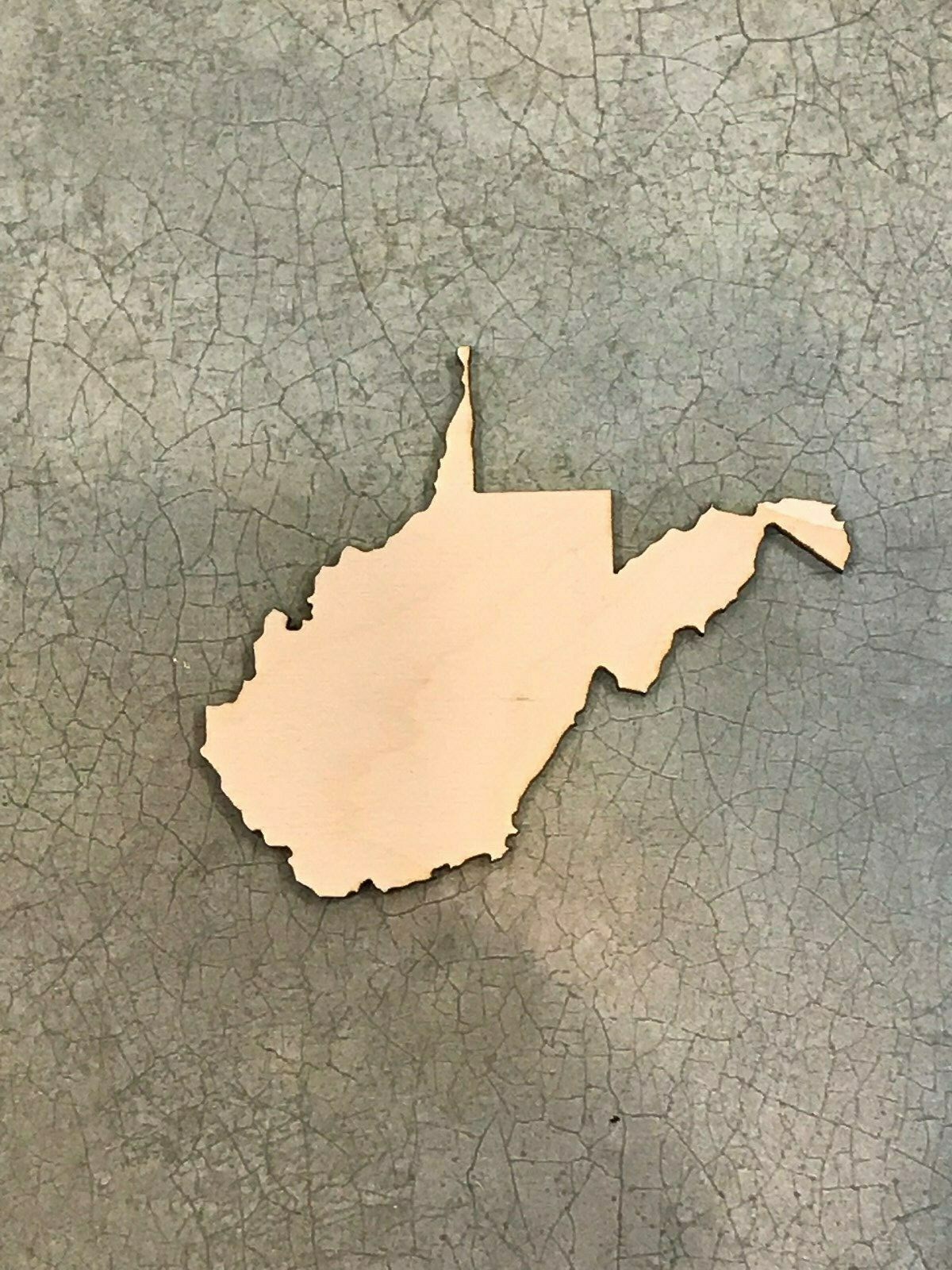 West Virginia, WV, Laser Cut Wood, Sizes up to 5ft, Multiple Thickness, State