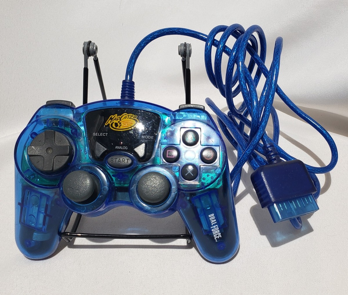 Mad Catz Dual Force PS2 Controller Blue UNTESTED 2003 | eBay