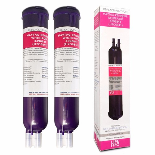 Compatible Whirlpool 4396710 4396841  KENMORE EDR3RXD1 Fridge Water Filter 2pcs