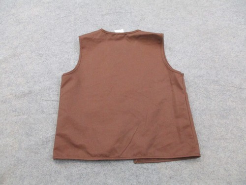 Girl Scouts Vest Girls Large 14/16 Brown Uniform Badge Made in USA Camping - Picture 4 of 8