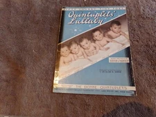 Fabulous Vintage Sheet Music - Quintuplets Lullaby - Dionne Quints - Must See!!!