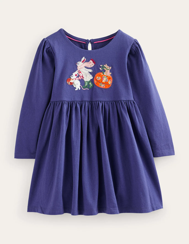 NWT Mini Boden Appliqué Jersey Dress - Picture 2 of 9