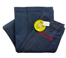 Vtg 70s Turtle Bax Brand Denim Flared Bell Bottom Hippy Mod Boho 28x31 NWT NOS
