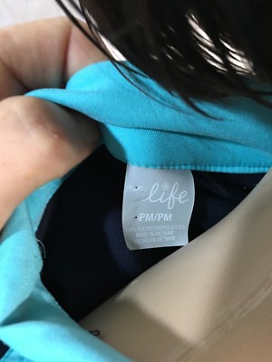 Veste Légère Made For Life - Bleu Clair Rayé - Fermeture Zippée - Taille PM - Occasion Très Bon état