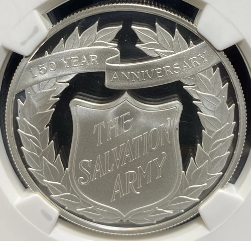 NGC PF70 Salvation Army 2015 Alderney 150th Anniversary Great Britain 999 Silver