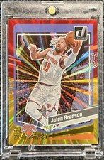 Jalen Brunson RARE RED GOLD LASER REFRACTOR  INVESTMENT CARD KNICKS MINT