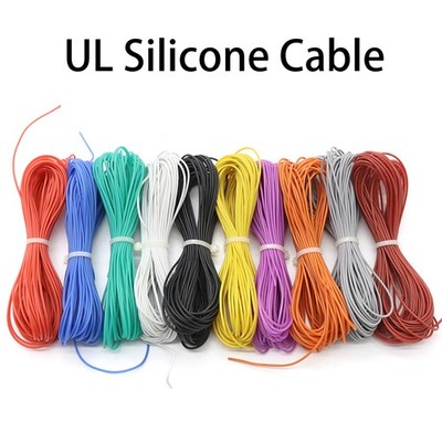 Silicone Cable Flexible Wire 2/4/6/8/1012/14/16/18 AWG - 30 AWG Various Colours