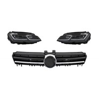 Scheinwerfer LED Dynamisch Mittelgitter FüR VW Golf 7 12-17 R-Line Look Chrom
