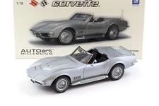 1:18 AUTOart Chevrolet Corvette Convertible 1969 Cortez Silver 71162