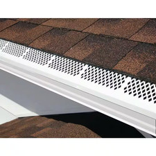 3ft. Snap-In White Vinyl Gutter Guard Cover Leaf Debris Protection