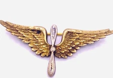 VINTAGE US ARMY AIR FORCE SWEETHEART PIN MARKED STERLING E2