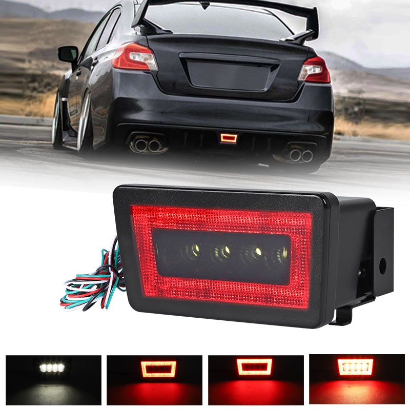 F1 style Smoked LED Rear Fog Tail Third Brake Light Reverse For