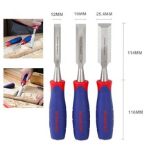 WORKPRO 3× Wood Chisel Set 12/19/25 mm,Cr-V Bevel Edge Chisels for Woodworking