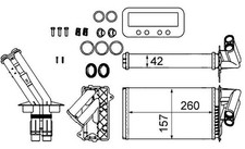 MAHLE Wärmetauscher Innenraumheizung AH 103 000S für LAGUNA RENAULT BG0 KG0 1 2