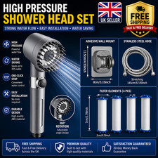 Turbo Shower Head Handheld Filter High Pressure Multi Spray Ion Shower