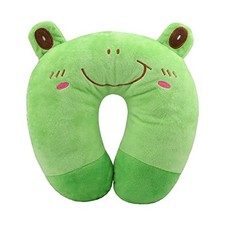 Travel Pillow for Kids, U-Shaped Cute Children Neck Pillow, Sleeping Frog