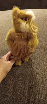 TY Attic Treasures Collection 'Pouncer' Cat w/ Outfit Jointed Original Ear Tag