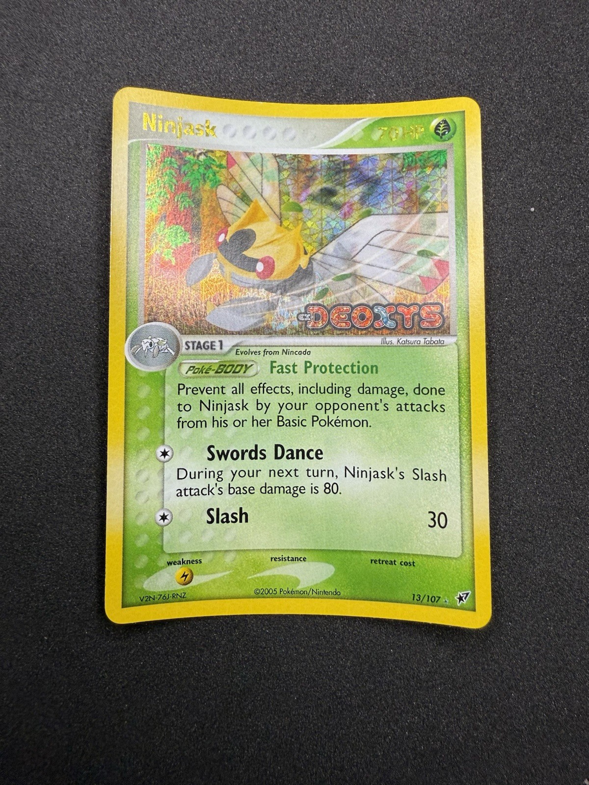 Pokemon Ninjask 13/107 EX Deoxys Reverse Holo Stamped - NM