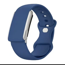 Whoop MG/5.0 Replacement Silicone Band - Blue Silicone - Silver Clasp