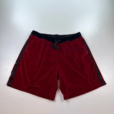 Chubbies Lounge Shorts Mens Large Red Velour Stretch 8" Stretch Pockets Comfort