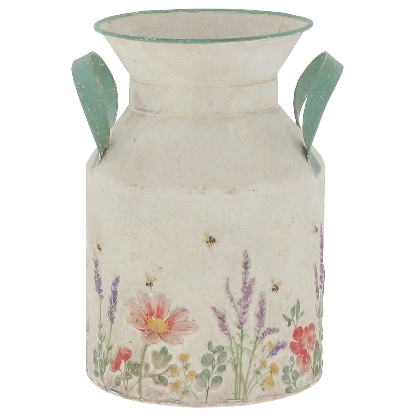 Shudehill Giftware Cottage Garden Tin Milk Churn Small