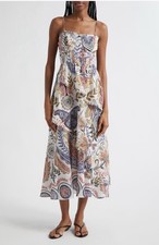Farm Rio Boho Glam Floral Sundress Size Medium $310