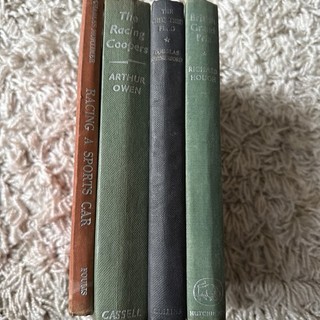 4 x 1950’s Racing Car Books BRM Cooper Stirling Moss Graham Hill