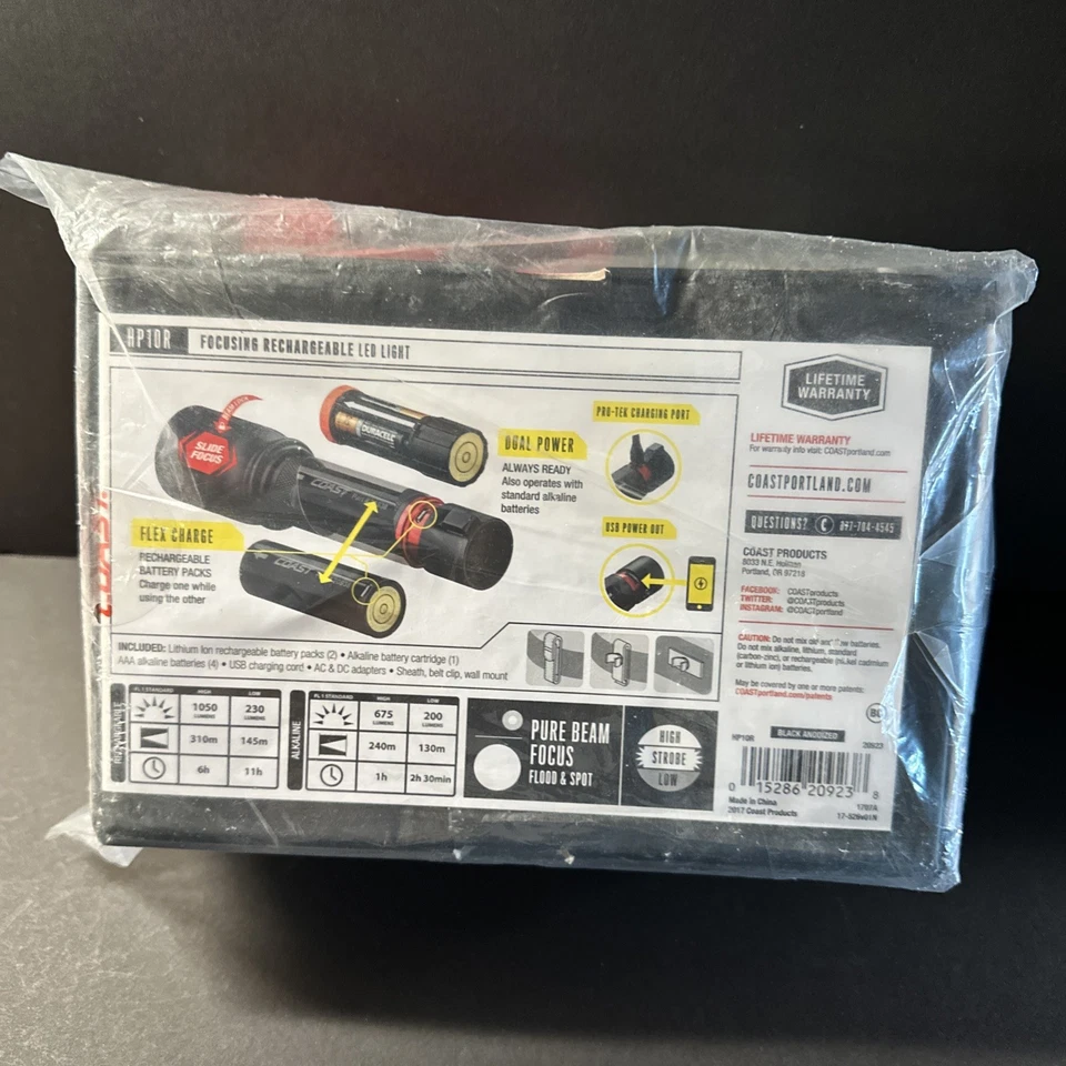 Linterna LED Coast HP10R Antorcha Recargable Doble Potencia 1050 Lúmenes LEER Foto 3 de 4