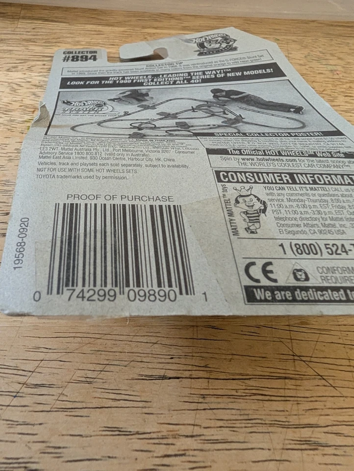 Vintage Rare 1998 Hot Wheels White Toyota MR2 #894  - Image 4 of 4