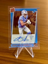 Amon-Ra St. Brown 2021 Clearly Donruss Rated Rookie Auto RC #84 Lions