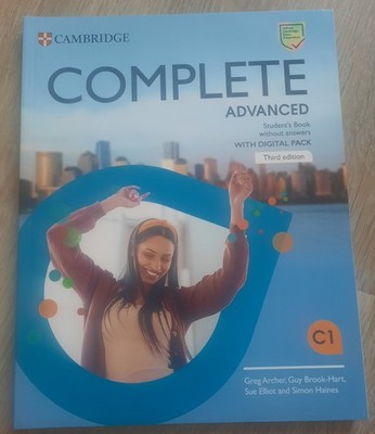 NEW Cambridge COMPLETE Advanced, C1, Student Book, No Ans. 3rd Ed. 2023