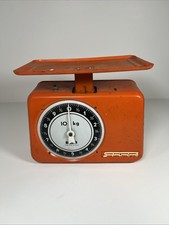 Stube - Vintage Retro - Metal Weighing Balance Scales Orange - Mechanical Dial