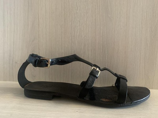 Women Max Mara Heels Black Leather 37.5