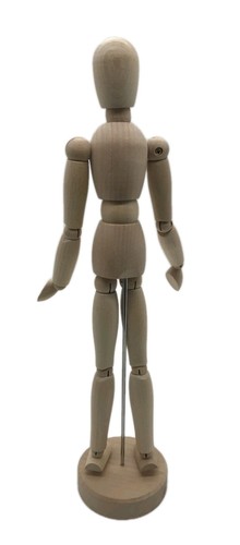 Art Class Wooden Figure Male Manikin Mannequin Wood Movable 13” New w/Out Tags - Picture 2 of 6